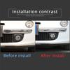 For Fiat 500 2011-2015 Car Front Fog Light Frame Lamp Ring Cover Trim ABS Carbon Fiber Texture Exterior Accessories