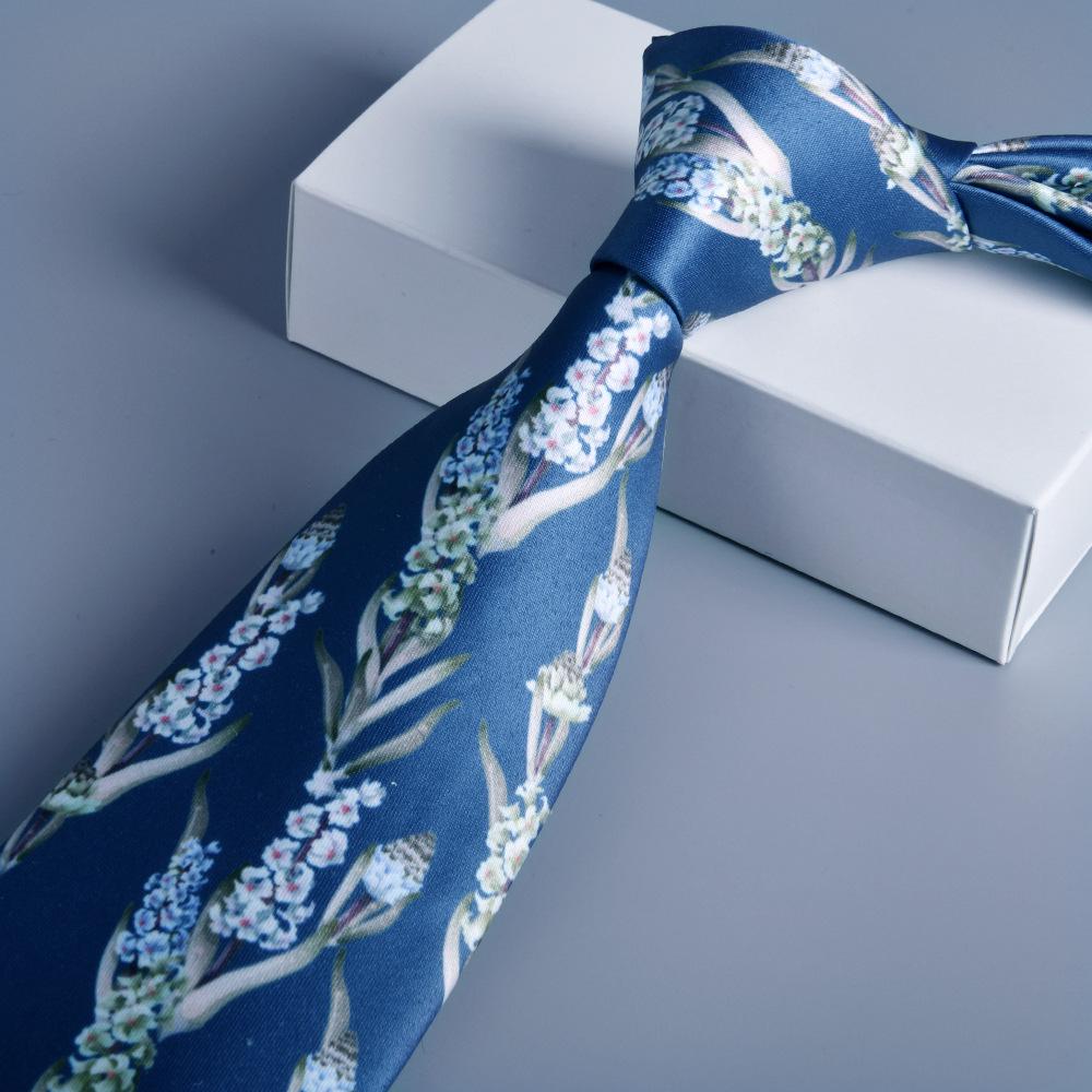 

Мужской деловой галстук с крупным узором 8 см — новый стиль с ручной печатью