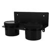 Oil Dual Funnel Holder Carbon Steel Wall Mount Fluid Drain Oil Funnel Storage Rack Kit with 2 Plastic Removable Drip