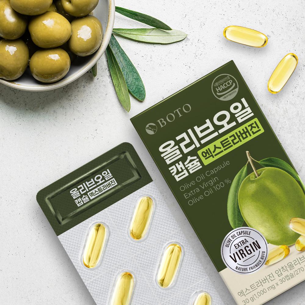 BOTO Extra Virgin Olive Oil Capsules 1,000mg 30 Capsules 6 Boxes