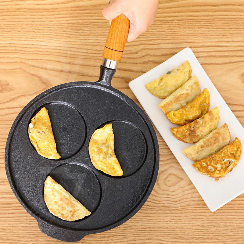 Wutuo Cast Iron 3-Hole Egg Dumpling Pot