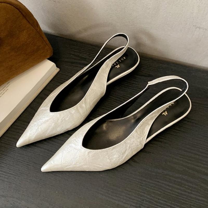 Fashion Leopard Pointed Toe Sandals High Heels Shoes Women Slippers Slingback Summer 2025 Trend Sexy Dress Loafers Shallow Pumps Mujer