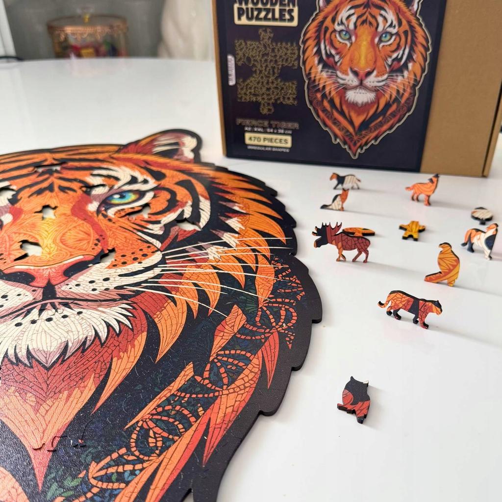 Wooden Puzzle Wild Tiger Large XXL Puzzle Gift For Adults 470