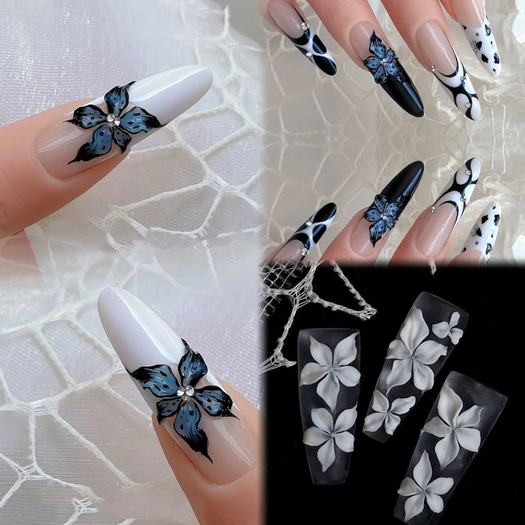 Reusable Silicone Nail Art Mold For DIY 3D Flower Design Manicure Template Jewelry Making Crafting Accessories