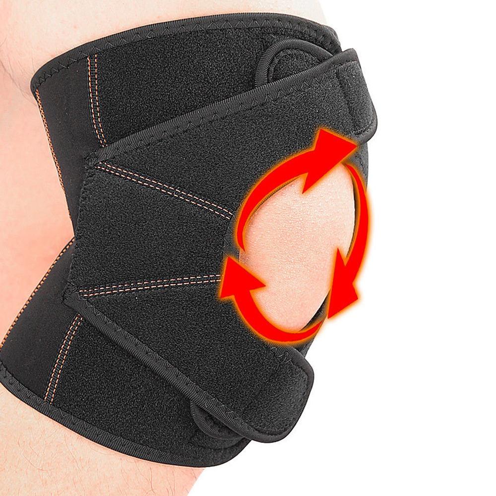 1Pcs Adjustable Compression Knee Brace for Knee Pain Relief Knee Brace for Working Out, Running, Open Patella Support