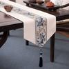 Chinese Style Table Runner Luxury Cotton Linen Jacquard Table Runners Decorative Bed Runner Classic Table Flag Living Room Hotel
