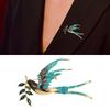 Elegant Owl Brooch Hypoallergenic Alloy Jewelry For Casual Outings And Professional Attire