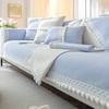 Four Seasons Breathable Sofa Cushion Cloth Fabric Back Cover Anti-slip Cover Cloth Nordic Light Luxury Chenille Sofa Cushion