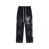 LOSTSHDWS Men's and Women's Washed Water Distressed High-quality Pure Cotton Sanitary Pants and Pants