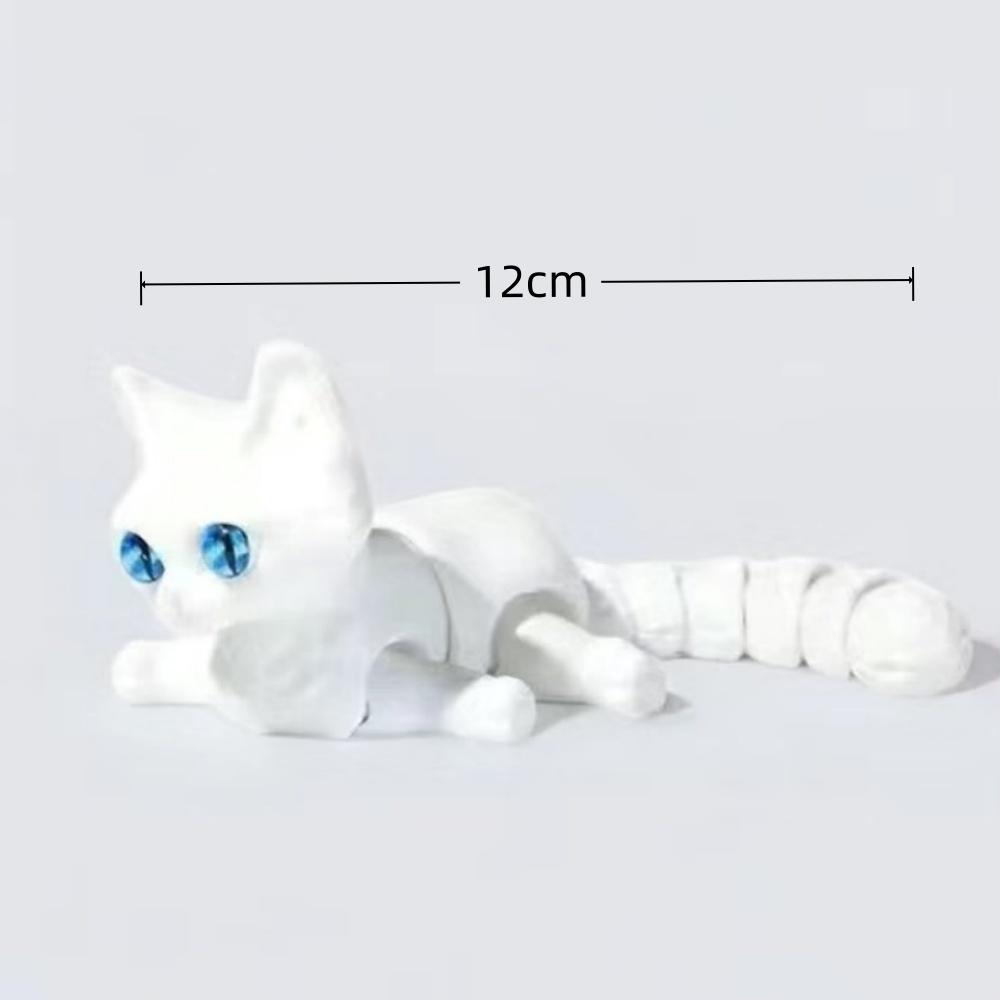 3D Printing Cat Figures Multi-Joint Movable Simulation Cats For Gift Living Room Car Desktop Decoration