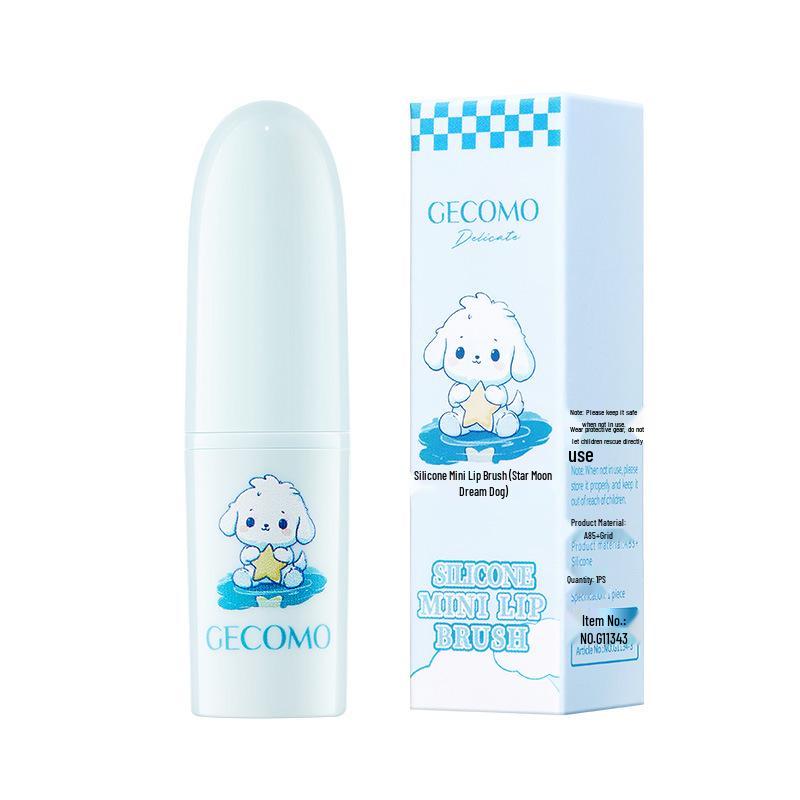 GECOMO Silicone Mini Lipstick Blending Brush - Natural, Easy-to-Clean Makeup Tool
