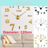 Large Diy 3d Frameless Number Wall Clock With Silent Movement And Mirror Finish