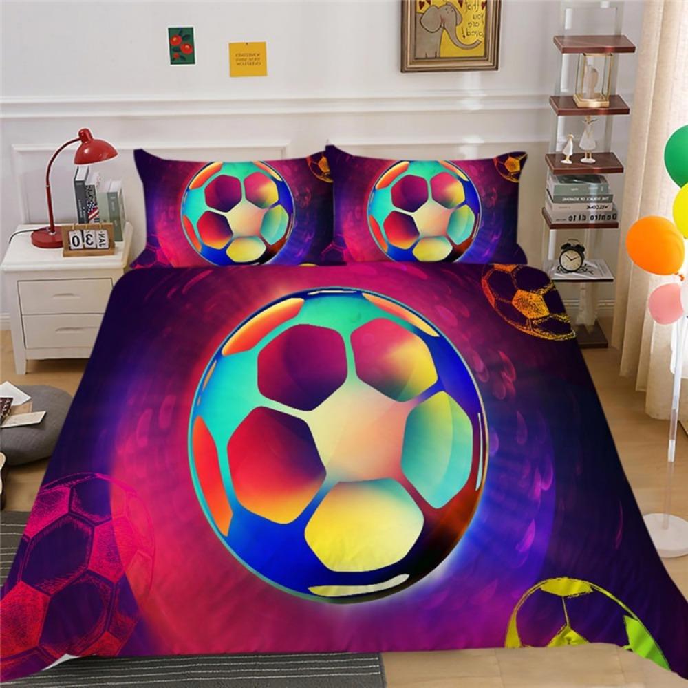 3D Football Bedding Set For Children,Duvet Cover,Duvet Cover,Single,Double,Sports Boy,Home Textile,Nordic Covers For Bed,Full