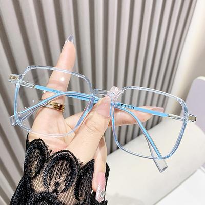 New Korean Retro Square Frame Reading Glasses High-definition Large Frame Presbyopia Glasses Women Anti Blue Light Eyewear