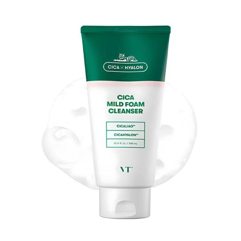 

VT Cica Mild Foam Cleanser 300mL – Gentle Soothing Cleanser with Cica & Hyaluronic Acid