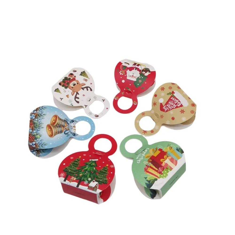 24PCS Paper Christmas Gift Boxes European Style Multicolor Christmas Eve Surprise Boxes Hand-held Bags Gift Hand-held Boxes