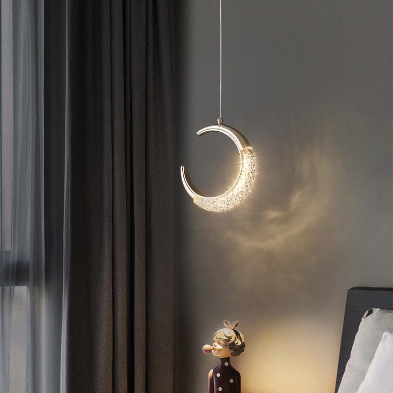 Nordic Moon LED cartoon chandelier indoor lighting children's room pendant lamp home bedside lamp bedroom living room decoration