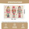 Set of 4 Christmas Nutcracker Placemats, Featuring Pink And Golden Snowflake Linen Table Mats, Suitable for Holiday Kitchen Table Decor, Everyday Use,