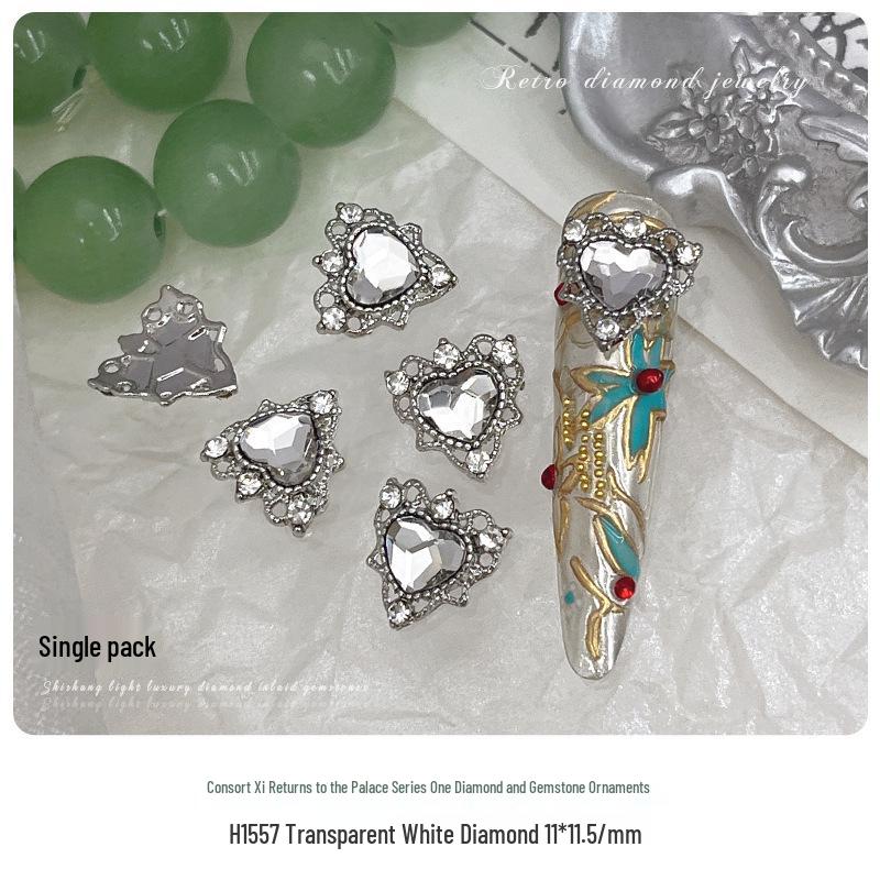 Xifei Court Style Luxury Rhinestone Nail Art Decorations - Retro Three-Dimensional Shine