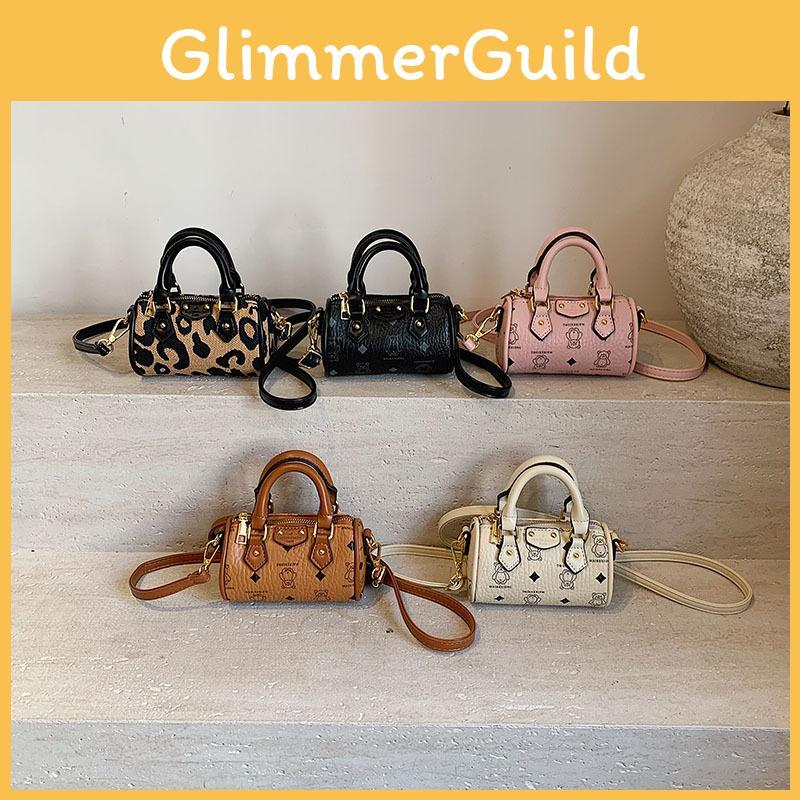 Pu Material Adorable Small Handbag For Kids Featuring Fun Letter Design Print