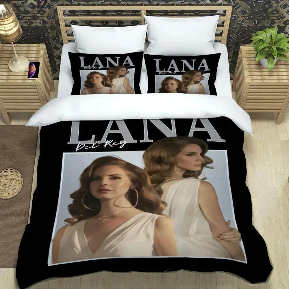 3D Lana Del Rey Bedwäsche-Sets Exquisites Bettwaren-Set Bettbezug Bettdecke Set Bettwäsche-Set Luxuriöses Geburtstagsgeschenk