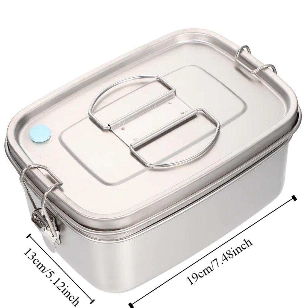 Leakproof Cover Stainless Steel Lunch Box 304 Stainless Steel Portable Food Container  School