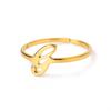 Stainless Steel Initial Letter Pendant Rings For Women Gold Color Trend A-Z Letter Finger Ring Aesthetic Wedding Jewelry Bijoux