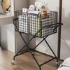 Kids Rolling Toy Storage Cart Mobile Organizer Trolley Home Book Bag Rack Snack And Plush Toy Bin for Children