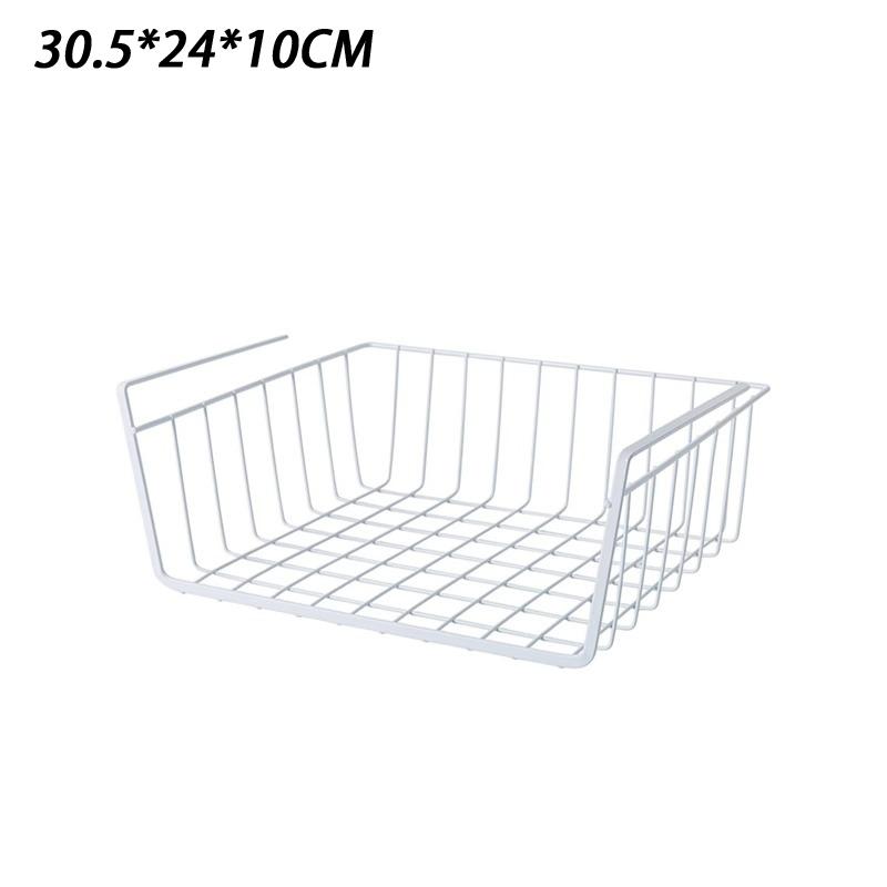 

Under-Table Storage Basket No-Drill Hanging Iron Shelf Kitchen Cabinet And Wall Cabinet Divider S