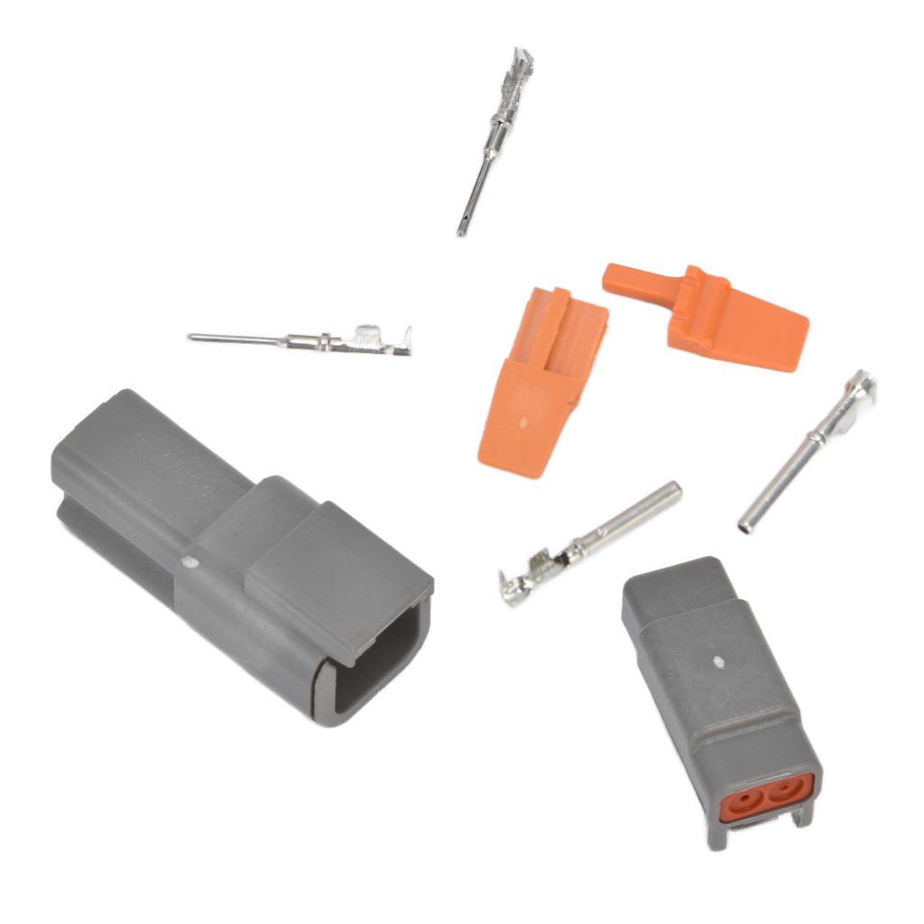 5 Sets Waterproof Connectors 2 Pin Electrical DTM Connector Kits with Terminals Connector Inserts Fo