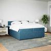 Maison Exclusive - Sommier à lattes de lit et matelas Bleu 200x200 cm velours