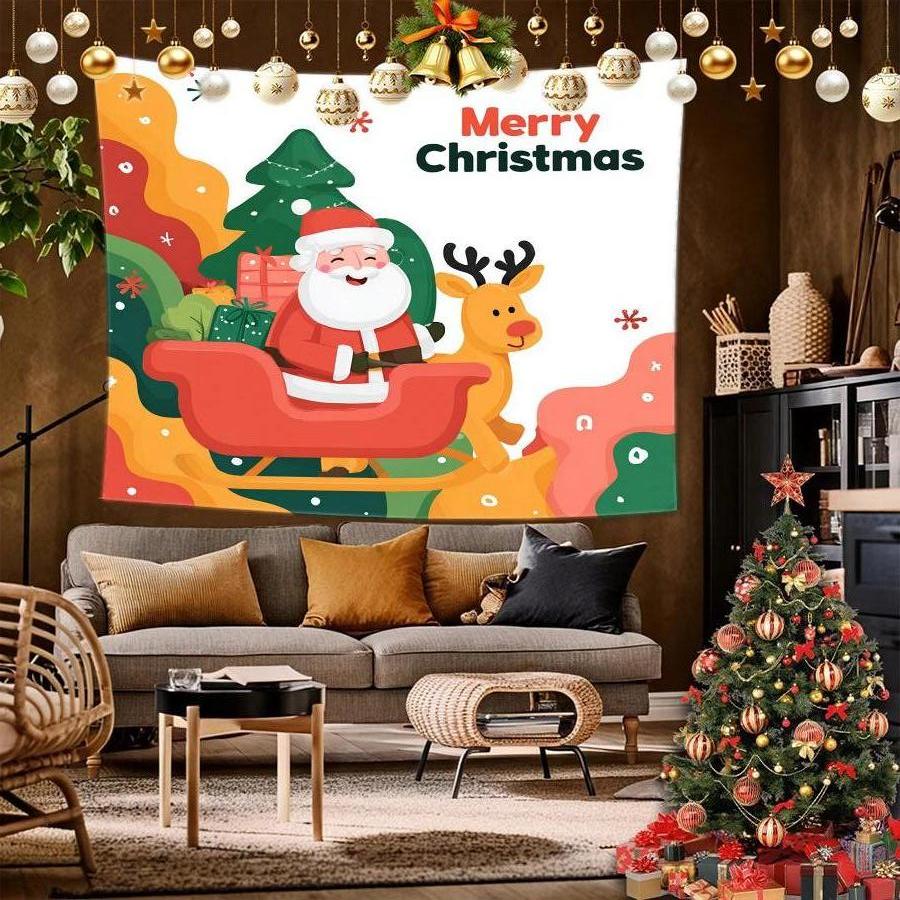 Schneemann Weihnachten Wandteppich Hintergrundtuch Hängendes Tuch Schlafzimmer Nachttisch Dekorative Wandtuch Miete Studentenwohnheim Wandteppich