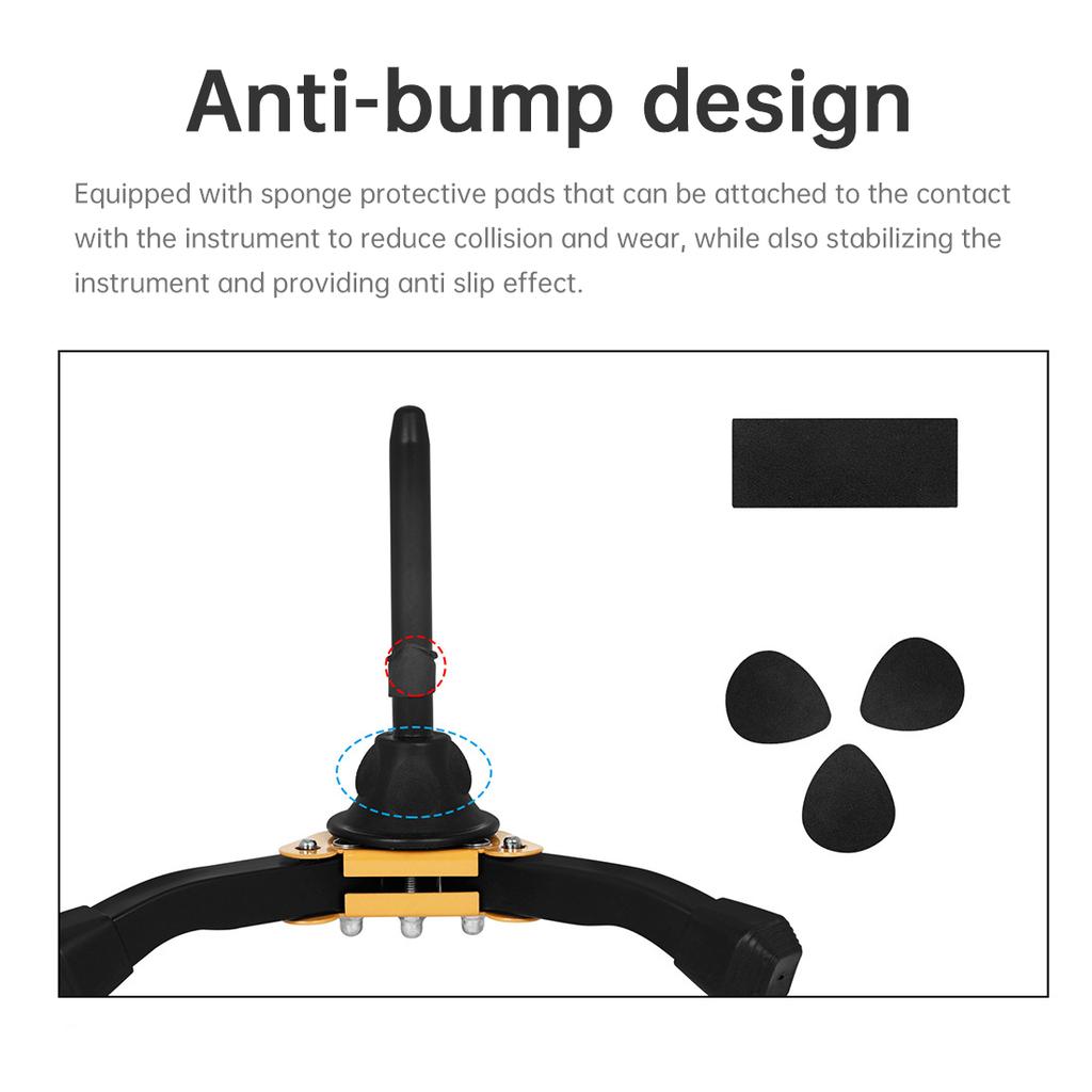 Portable Foldable Heavy Duty Clarinet Flute Stand with Cleaning Kit Detachable Woodwind Holder
