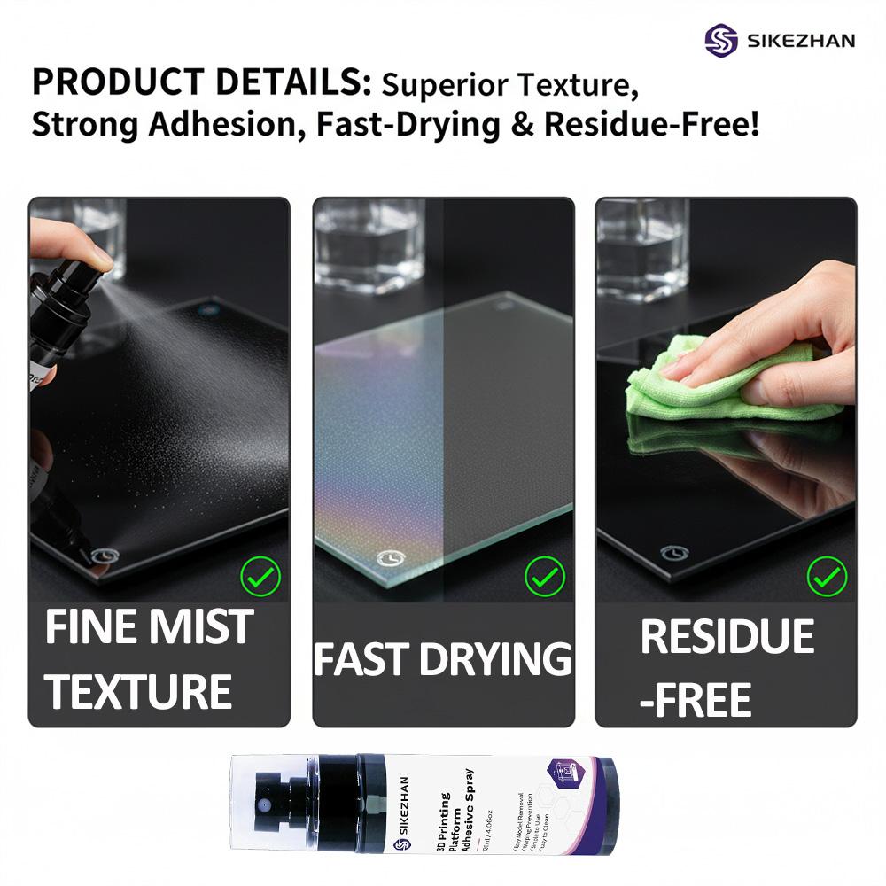 120ml3D Printer Glue Spray Liquid Adhesive for Hotbed Build Plate Anti-Warping for PLA ABS PETG TPU Easy Clean 3D Printing Parts