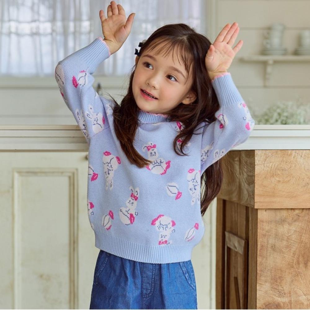 

Футболка жаккардовая Lilipuri Animal светло-голубого цвета light blue/110