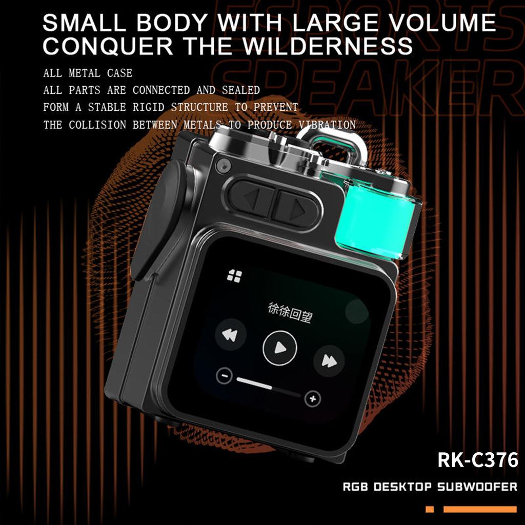 2025 Portable Bluetooth Speaker Music Stereo Surround with Touch Screen Outdoor Subwoofer Speaker Audio Player For Camping