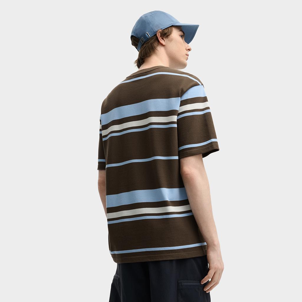 FILA Original Casual Fashion Striped Pullover Short Sleeve T-Shirt Men Tops F11M539110F-BN