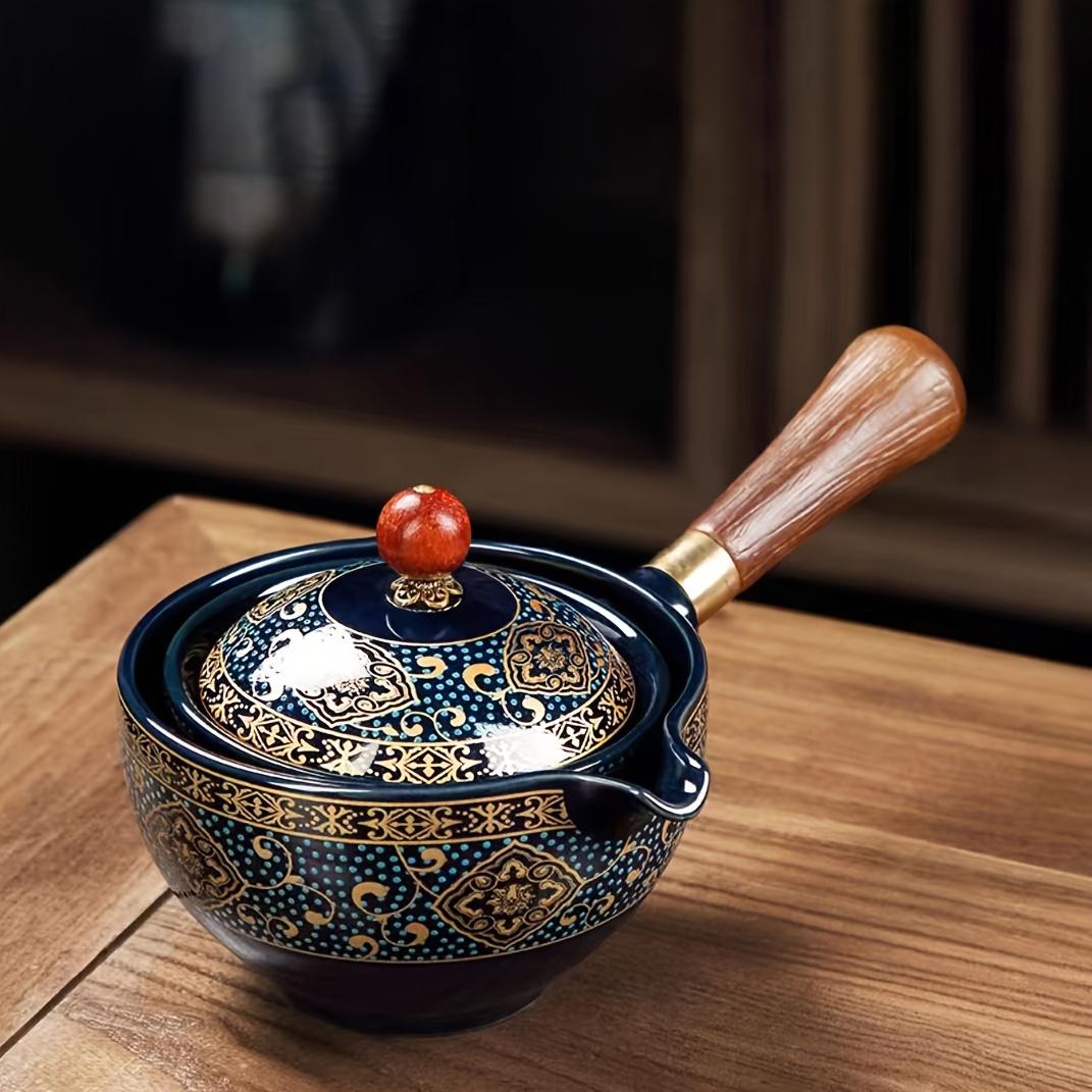 

1/5 шт. керамический чайный сервиз, фарфоровый китайский чайный сервиз, уличный портативный чайный сервиз, фарфоровая чайная посуда для путешествий, винтажный чайник, креативные чайные чашки, кофейник Te