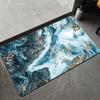 Marble Texture Pattern Entrance Doormat Floor Mat for Bathroom Non Slip Bath Mats Soft Carpet Shower Tub Outdoor Doormats Decor