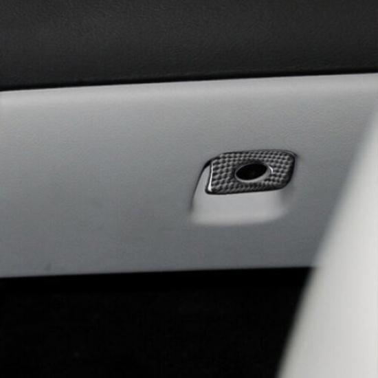 For Corvette C6 2005-2013 Carbon Fiber Copilot Glove Box Button Cover Sticker