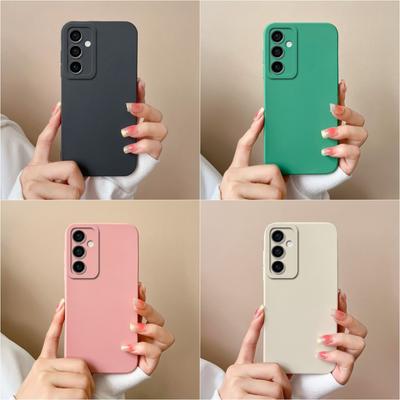 For Samsung Galaxy A15 S24+ F15 5G A55 M15 S24 Ultra Covers Phone Bags Solid Color Matte Liquid Soft Silicone Screen Protector Cases Bumper For Galaxy