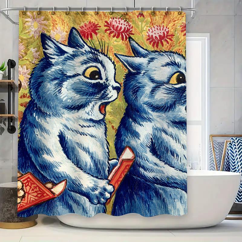 

Watercolor Blue Roof Shower Curtain Perfect for Your Bathroom Decor 90x180cm