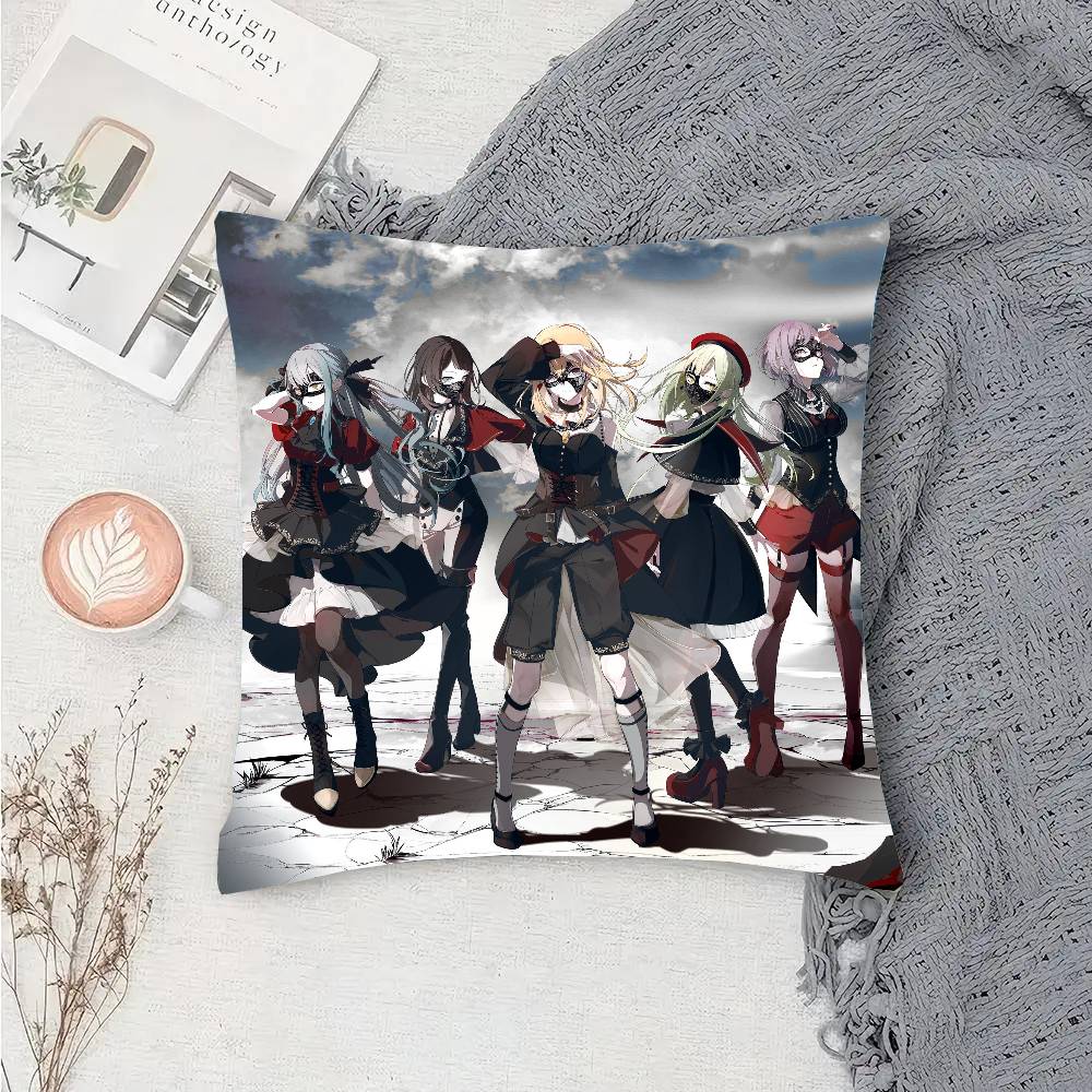 Anime BanG D-dream A=Ave M-Mujica Pillow Case Fashion Square Pillowcase Bedroom Sofa Room Ins Decoration Leisure
