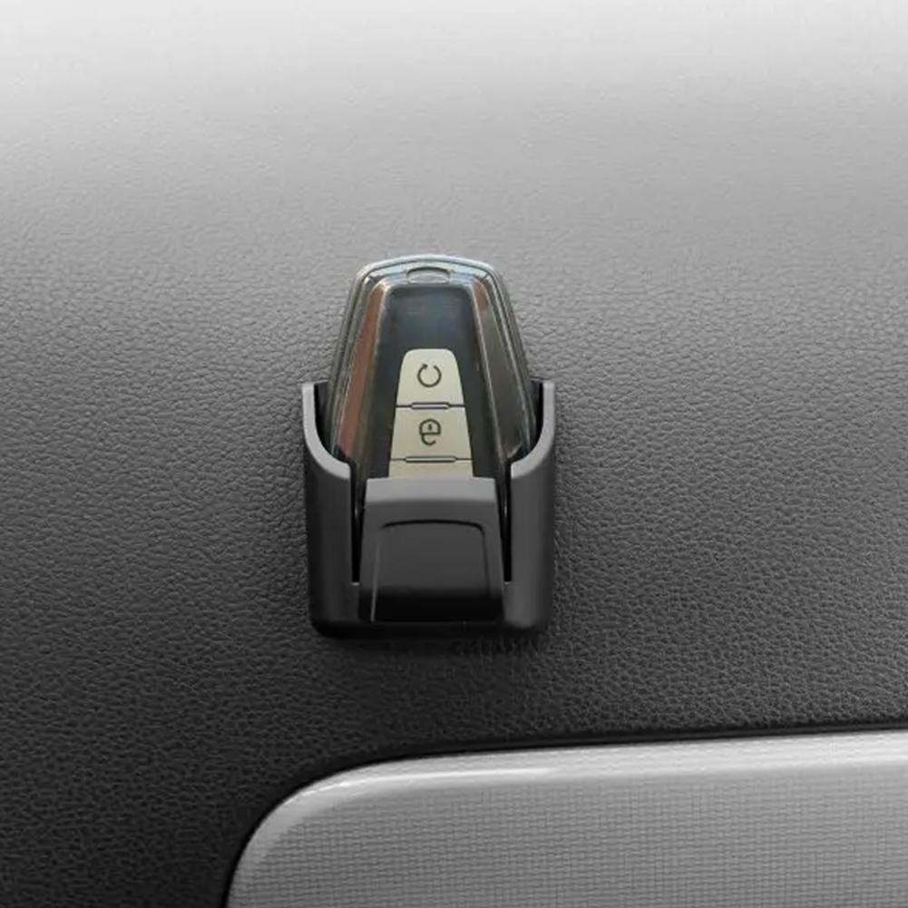 Car Key Holder Clip Car Interior Storage Box Dashboard Organizer Adhesive Mount For Card Key Rack Universal Fit