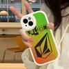 V-Volcom LOGO Mode Für IPhone 16 15 14 13 12 11 Pro Max Plus Leder Handyhülle