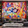 Wall Hanging Tapestry Custom NameThe Amazing Digital Circus Pattern Personalized Printed Fabric Wall Decor