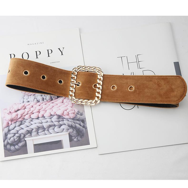 Trendy Woolen Coat Belt Women s Decorative Dress Windbreaker Suit Belt Women s Decorative Waist Seal Black Fashionable хаки