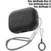 Kopfhörerhülle für AirPods Pro 3/Pro2/Pro Lederstruktur TPU Schutzhülle mit Schlüsselanhänger & Lanyard für AirPods 4. Generation