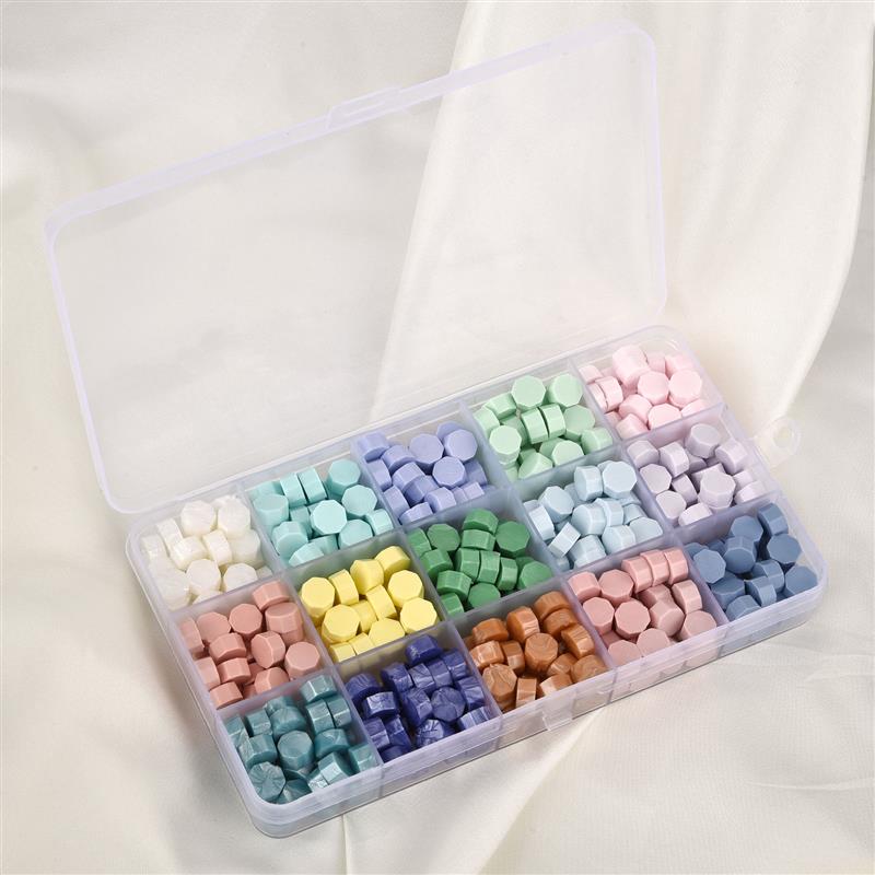 Boxed Lacquer Sealing Wax Ancient Octagonal Paint Sealing Wax Box Set Stamp Beads DIY Craft Invitation Envelope Wedding Wax Seal