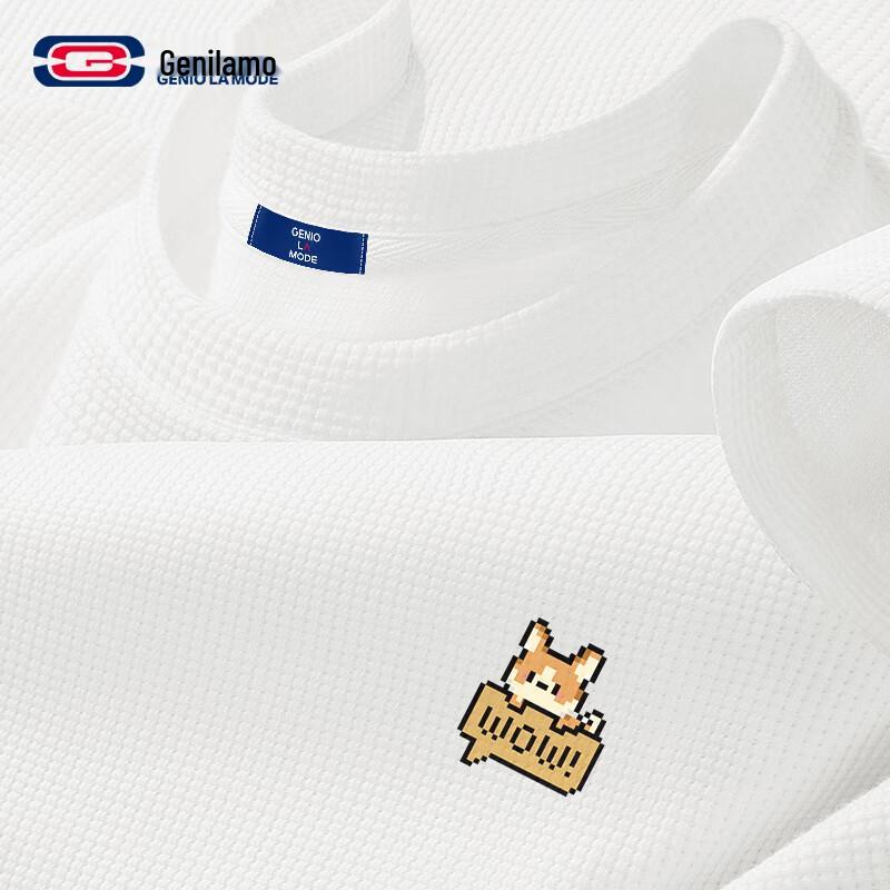 

GENIOLAMODE Men s Waffle Short Sleeve T-Shirt 3XL